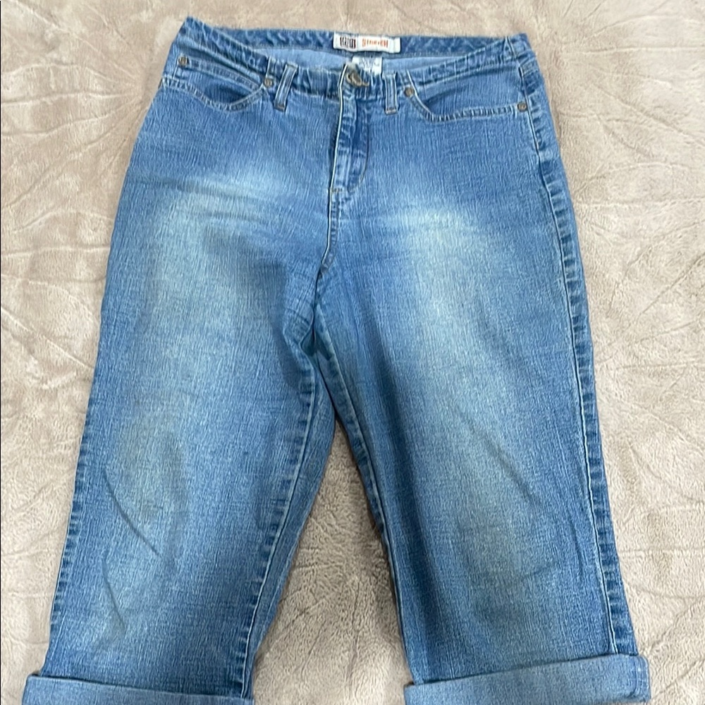Faded Glory Stretch Denim Capris - 6